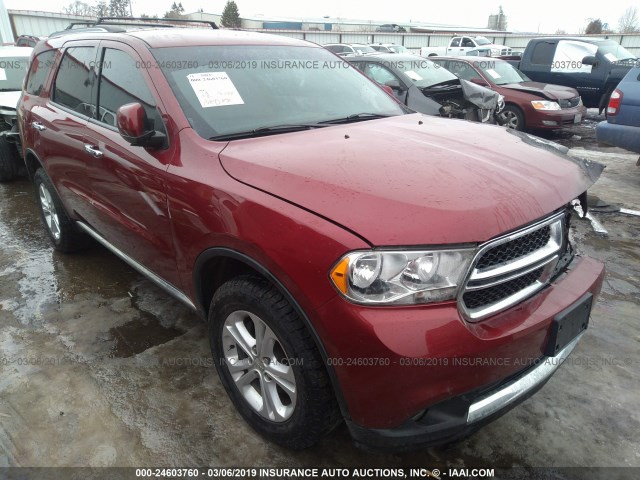 1C4RDJDG0DC666000 - 2013 DODGE DURANGO CREW RED photo 1