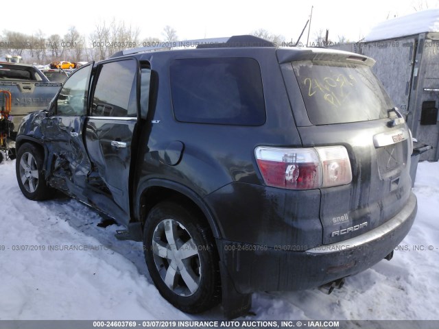 1GKKVRED8CJ303590 - 2012 GMC ACADIA SLT-1 GRAY photo 3