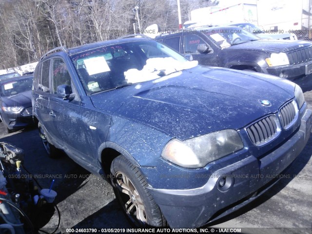 WBXPA93425WD24365 - 2005 BMW X3 3.0I BLUE photo 1