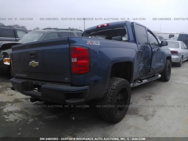 3GCUKREC7GG246908 - 2016 CHEVROLET SILVERADO K1500 LT BLUE photo 4