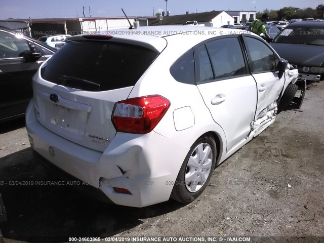 JF1GPAA6XE8233921 - 2014 SUBARU IMPREZA WHITE photo 4