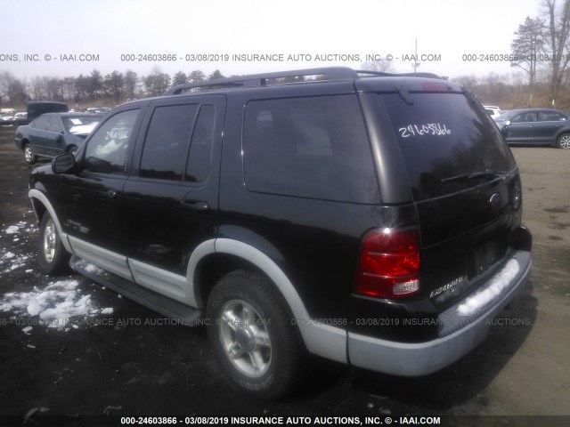 1FMZU73K72ZC57913 - 2002 FORD EXPLORER XLT BLACK photo 3