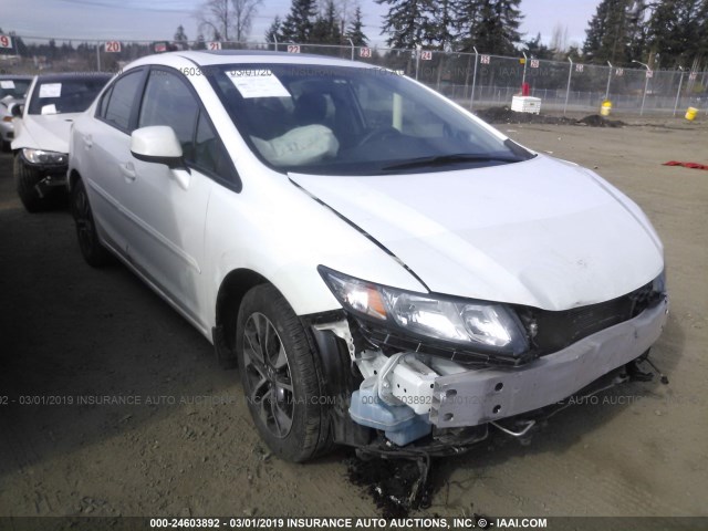 19XFB2F93DE251369 - 2013 HONDA CIVIC EXL WHITE photo 1