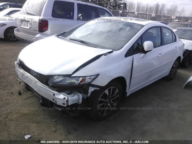 19XFB2F93DE251369 - 2013 HONDA CIVIC EXL WHITE photo 2