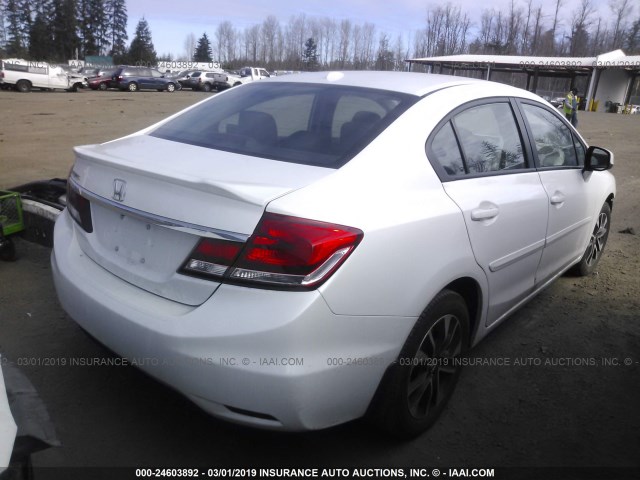 19XFB2F93DE251369 - 2013 HONDA CIVIC EXL WHITE photo 4