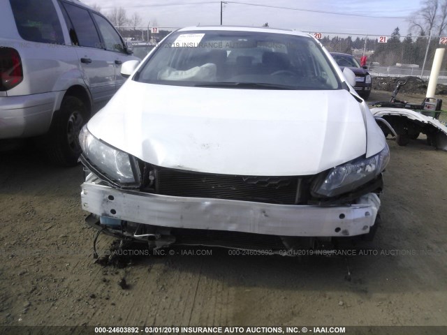 19XFB2F93DE251369 - 2013 HONDA CIVIC EXL WHITE photo 6