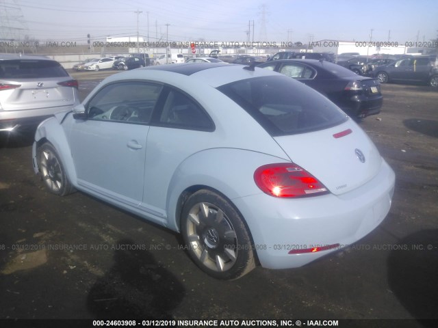 3VWJP7AT8DM680926 - 2013 VOLKSWAGEN BEETLE BLUE photo 3