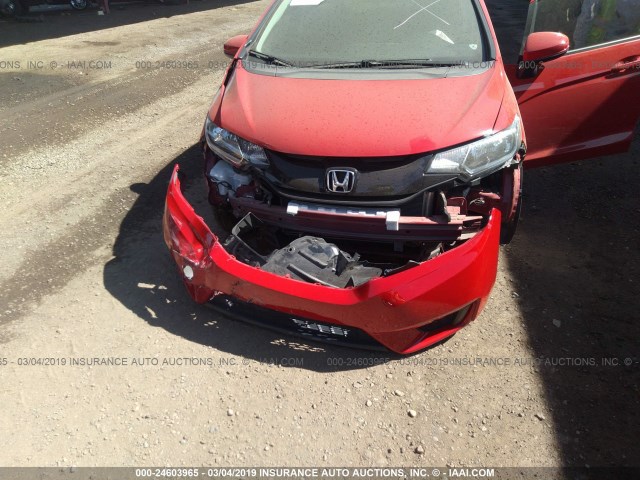 JHMGK5H5XHS016940 - 2017 HONDA FIT LX RED photo 6