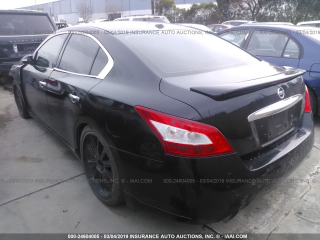 1N4AA5AP0AC841591 - 2010 NISSAN MAXIMA S/SV BLACK photo 3