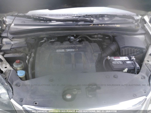 5FNRL38876B109205 - 2006 HONDA ODYSSEY TOURING SILVER photo 10