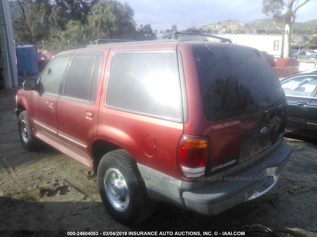 1FMZU63X9YZB71713 - 2000 FORD EXPLORER XLT RED photo 3