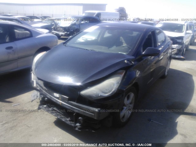 KMHDH4AE3CU188453 - 2012 HYUNDAI ELANTRA GLS/LIMITED BLACK photo 2