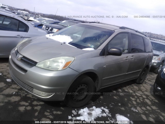 5TDZA23C14S190397 - 2004 TOYOTA SIENNA CE/LE TAN photo 2