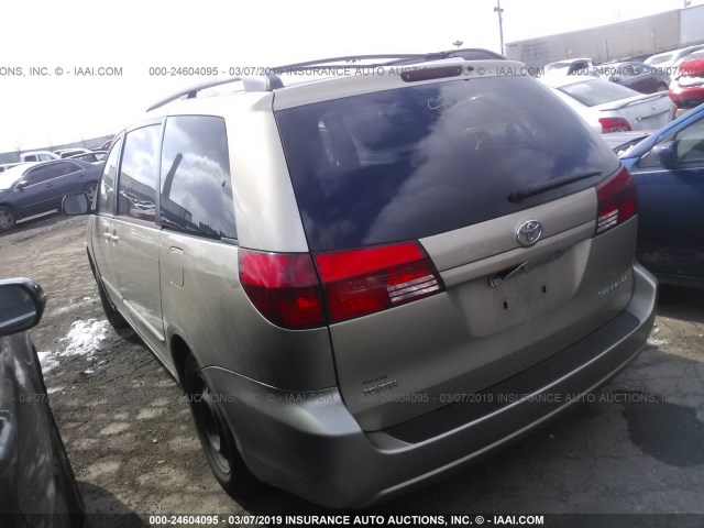 5TDZA23C14S190397 - 2004 TOYOTA SIENNA CE/LE TAN photo 3