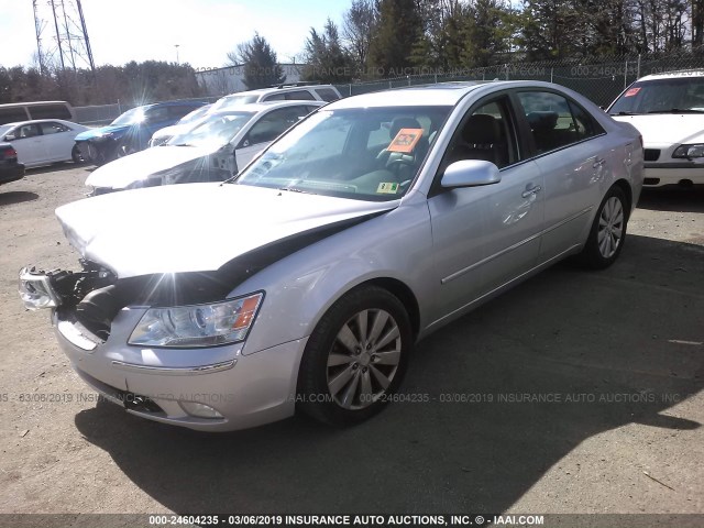 5NPEU46F59H464320 - 2009 HYUNDAI SONATA SE/LIMITED SILVER photo 2