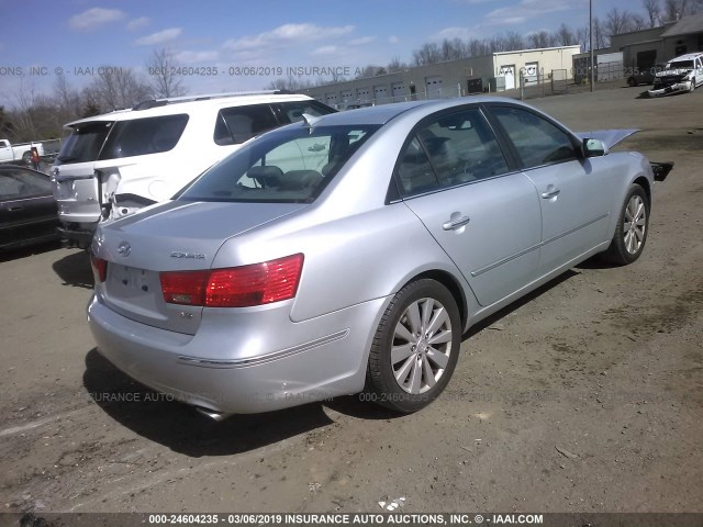 5NPEU46F59H464320 - 2009 HYUNDAI SONATA SE/LIMITED SILVER photo 4