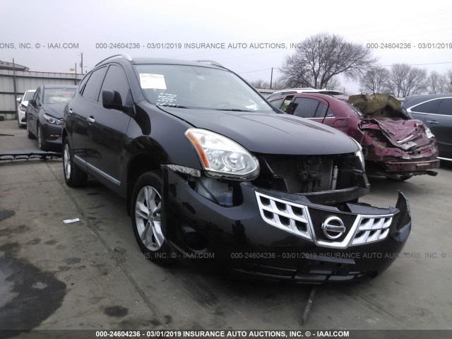 JN8AS5MT7CW301242 - 2012 NISSAN ROGUE S/SV BLACK photo 1