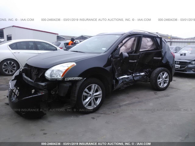 JN8AS5MT7CW301242 - 2012 NISSAN ROGUE S/SV BLACK photo 2