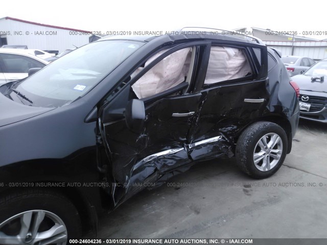 JN8AS5MT7CW301242 - 2012 NISSAN ROGUE S/SV BLACK photo 6