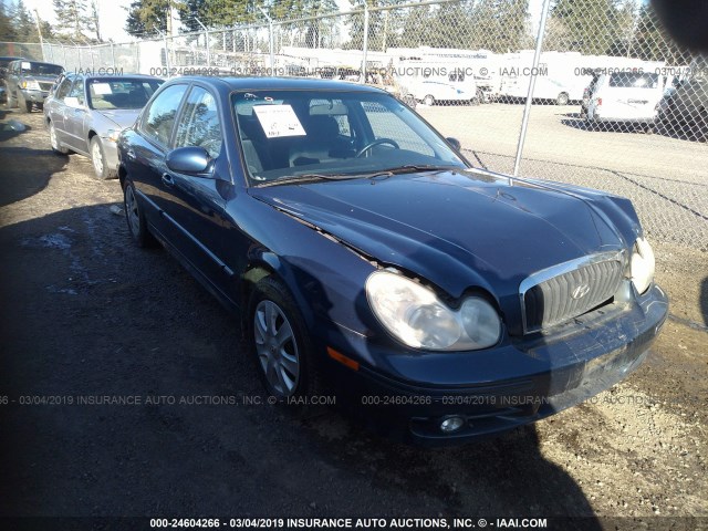 KMHWF25S93A813636 - 2003 HYUNDAI SONATA GL BLUE photo 1