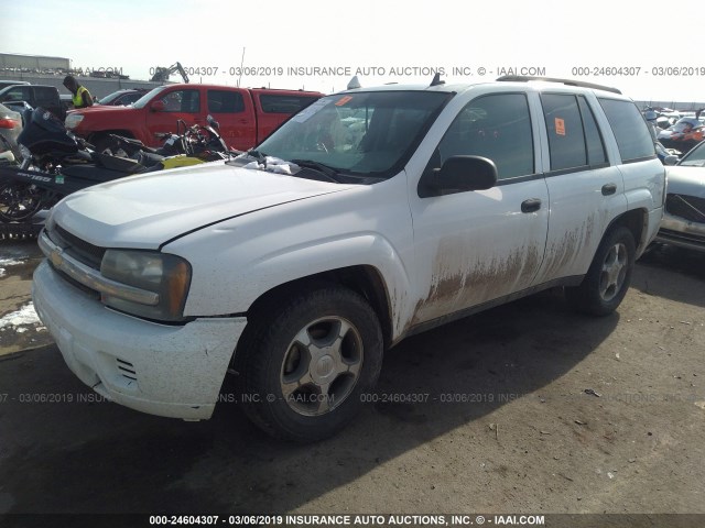 1GNDT13S482255057 - 2008 CHEVROLET TRAILBLAZER LS/LT WHITE photo 2