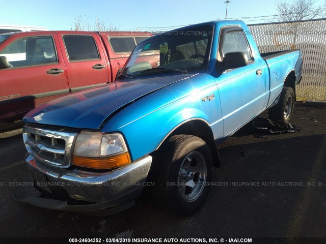 1FTYR10C4XPA27065 - 1999 FORD RANGER BLUE photo 2