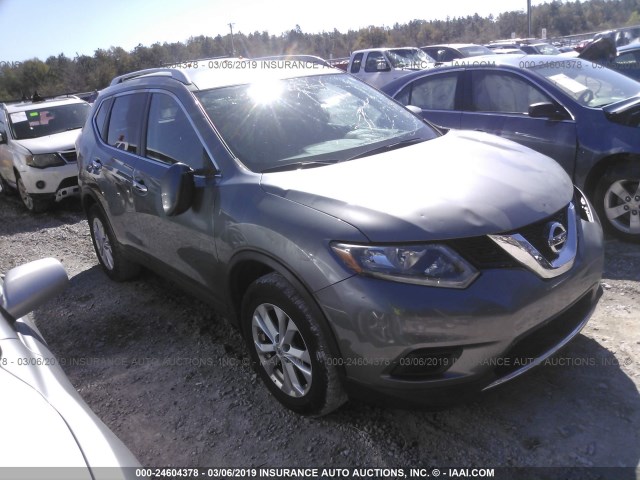 KNMAT2MT9GP604370 - 2016 NISSAN ROGUE S/SL/SV GRAY photo 1