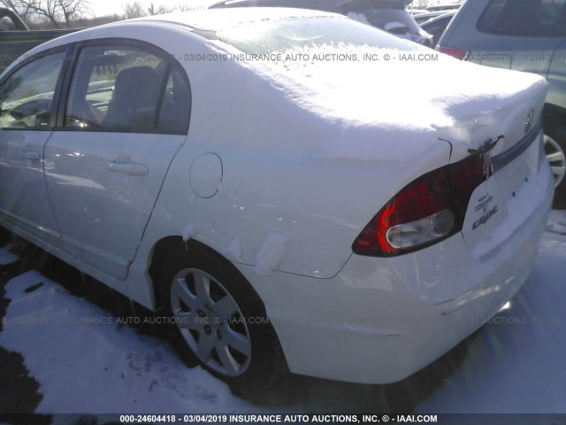 19XFA1F54AE001872 - 2010 HONDA CIVIC LX WHITE photo 3