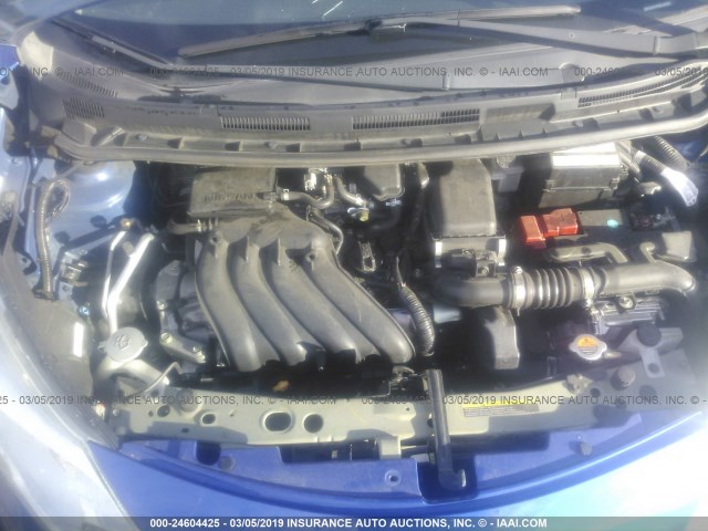 3N1CE2CP3EL429357 - 2014 NISSAN VERSA NOTE S/S PLUS/SV/SL BLUE photo 10