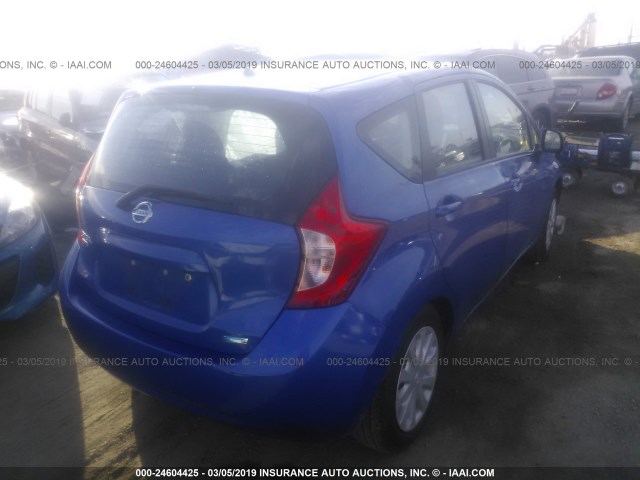 3N1CE2CP3EL429357 - 2014 NISSAN VERSA NOTE S/S PLUS/SV/SL BLUE photo 4