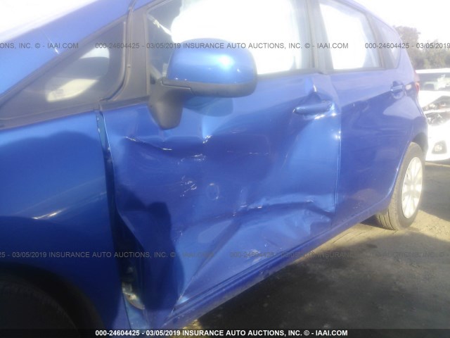 3N1CE2CP3EL429357 - 2014 NISSAN VERSA NOTE S/S PLUS/SV/SL BLUE photo 6