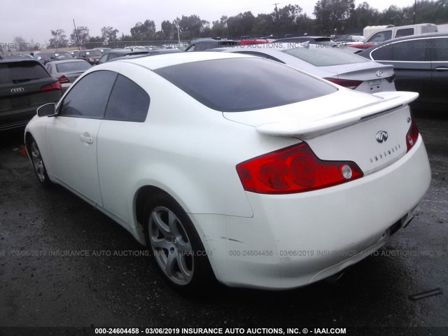 JNKCV54E54M816507 - 2004 INFINITI G35 WHITE photo 3