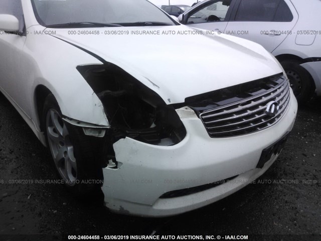 JNKCV54E54M816507 - 2004 INFINITI G35 WHITE photo 6