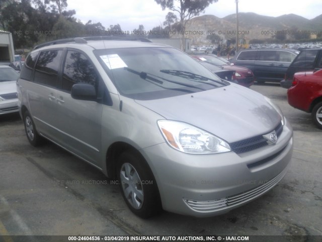 5TDZA23C74S157792 - 2004 TOYOTA SIENNA CE/LE SILVER photo 1