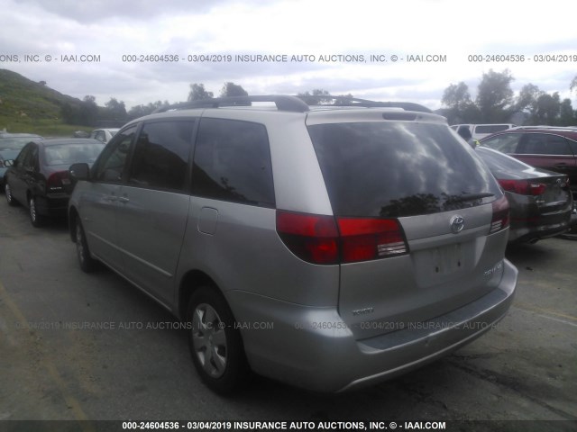 5TDZA23C74S157792 - 2004 TOYOTA SIENNA CE/LE SILVER photo 3