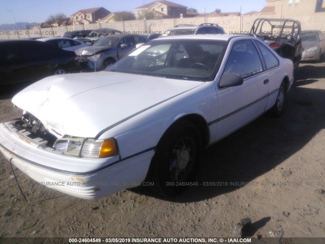 1FAPP6046MH107809 - 1991 FORD THUNDERBIRD  WHITE photo 2