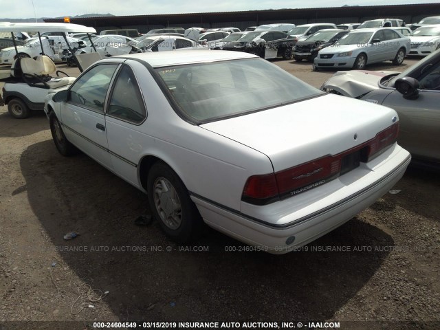 1FAPP6046MH107809 - 1991 FORD THUNDERBIRD  WHITE photo 3