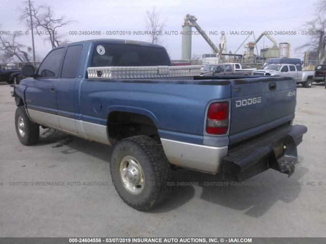 3B7KF23602M270994 - 2002 DODGE RAM 2500 BLUE photo 3