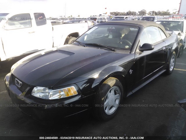 1FAFP4443XF222183 - 1999 FORD MUSTANG BLACK photo 2