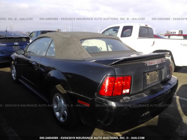 1FAFP4443XF222183 - 1999 FORD MUSTANG BLACK photo 3