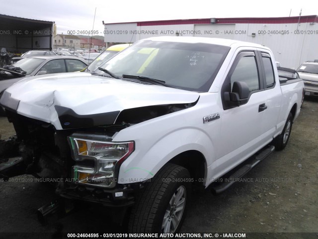 1FTEX1C8XFKE10665 - 2015 FORD F150 SUPER CAB WHITE photo 2