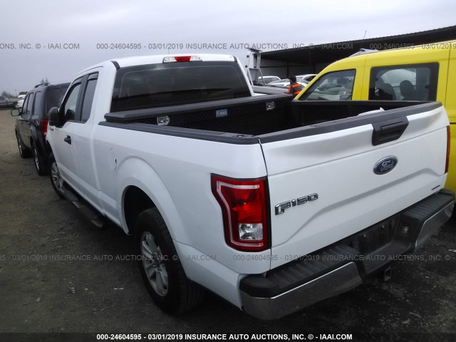 1FTEX1C8XFKE10665 - 2015 FORD F150 SUPER CAB WHITE photo 3