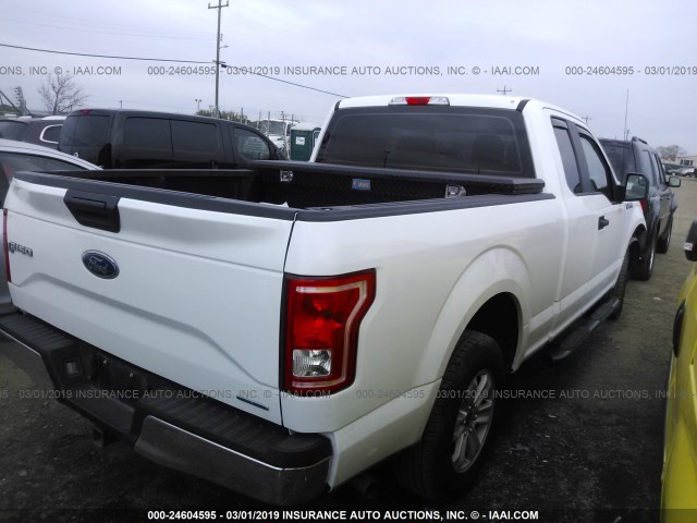 1FTEX1C8XFKE10665 - 2015 FORD F150 SUPER CAB WHITE photo 4