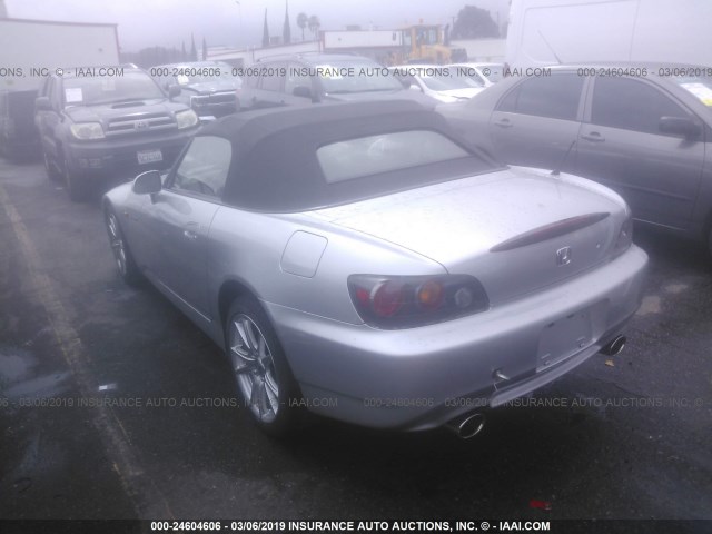 JHMAP21464T002108 - 2004 HONDA S2000 SILVER photo 3