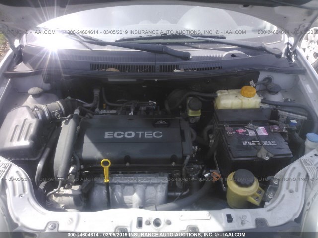 KL1TD5DE3AB115077 - 2010 CHEVROLET AVEO LS/LT SILVER photo 10