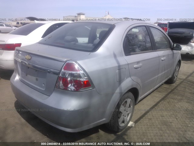 KL1TD5DE3AB115077 - 2010 CHEVROLET AVEO LS/LT SILVER photo 4