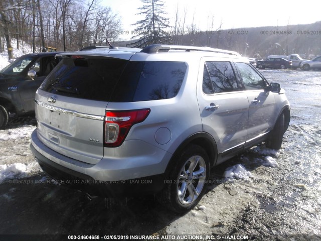 1FM5K8F89FGA04037 - 2015 FORD EXPLORER LIMITED SILVER photo 4