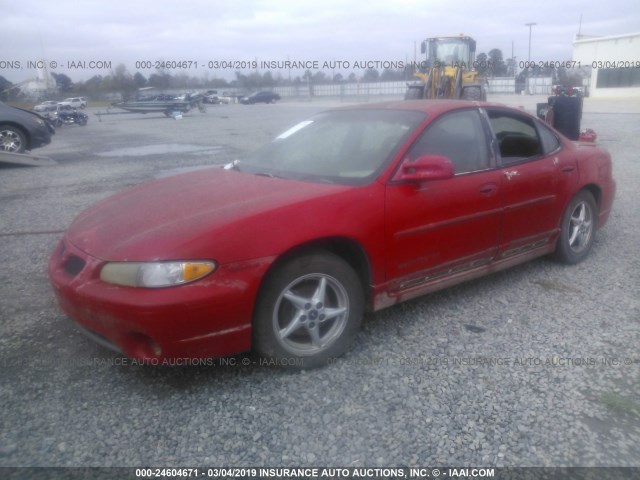 1G2WP52K9XF202591 - 1999 PONTIAC GRAND PRIX GT RED photo 2