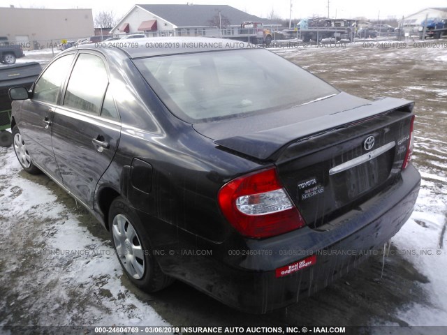 4T1BE32K43U251896 - 2003 TOYOTA CAMRY LE/XLE/SE BLACK photo 3