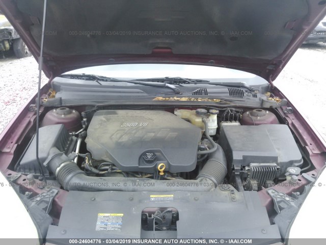 1G1ZS58N27F213191 - 2007 CHEVROLET MALIBU LS BURGUNDY photo 10
